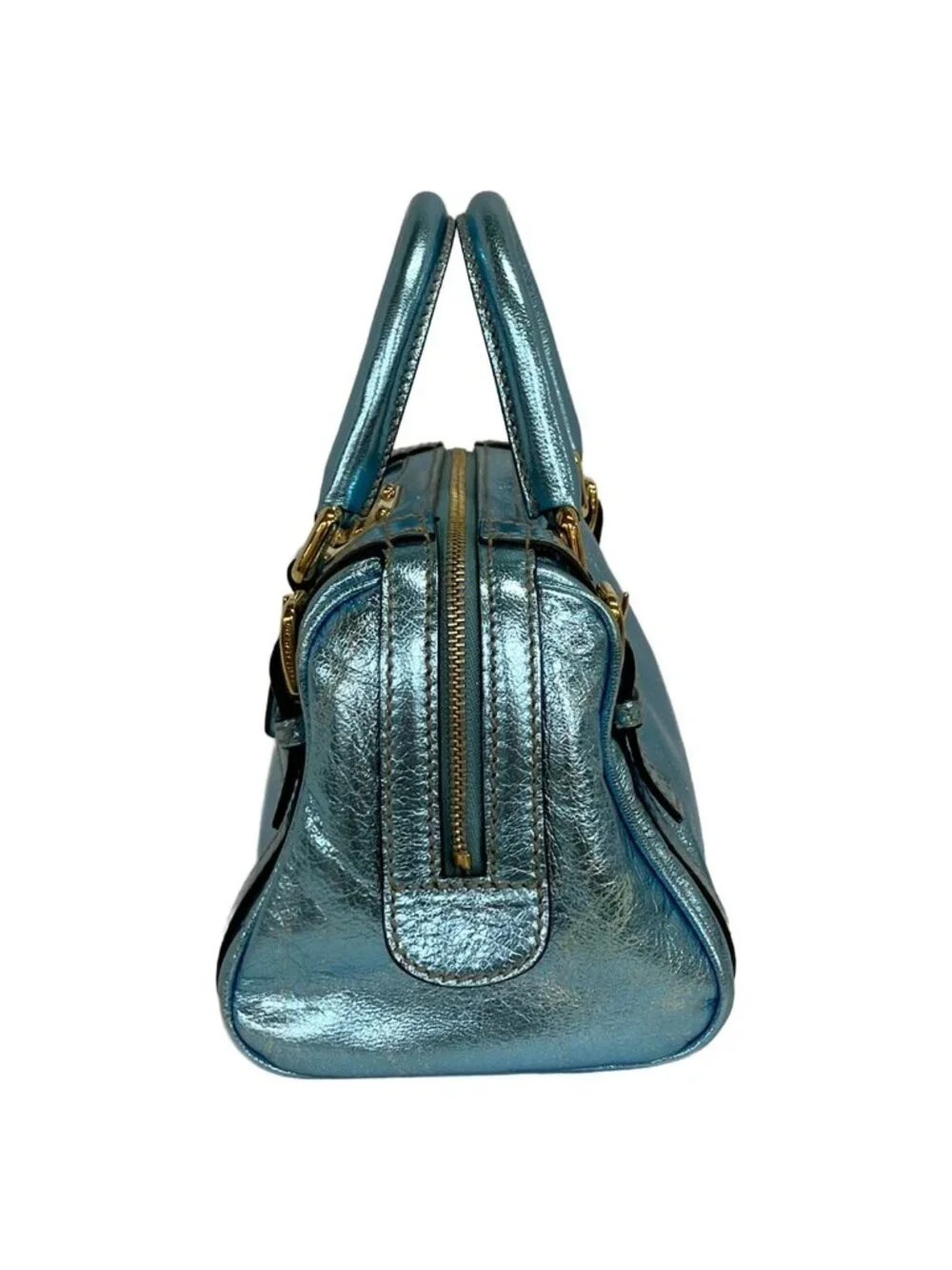 Dolce & Gabbana Handbag Blue Mini Boston Leather